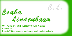 csaba lindenbaum business card